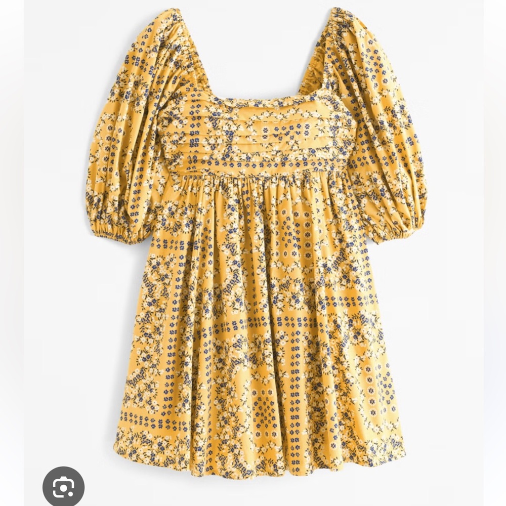 The A&F Emerson Poplin Puff Sleeve Mini Dress NWT